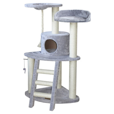 Kratzbaum Europet Bernina Classic Catar grau, 76x56x128 cm, Katzenmöbel