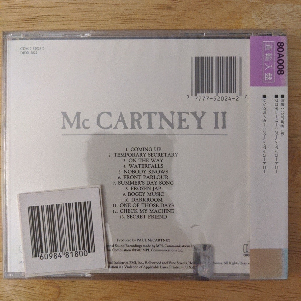 Paul McCartney - McCartney II - CD US Export To Japan OBI Sealed