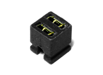 Multi-Jumper Shunt 4-Pin 2-Row Header Black/ 2facher Kurzschluss-Stecker Schwarz