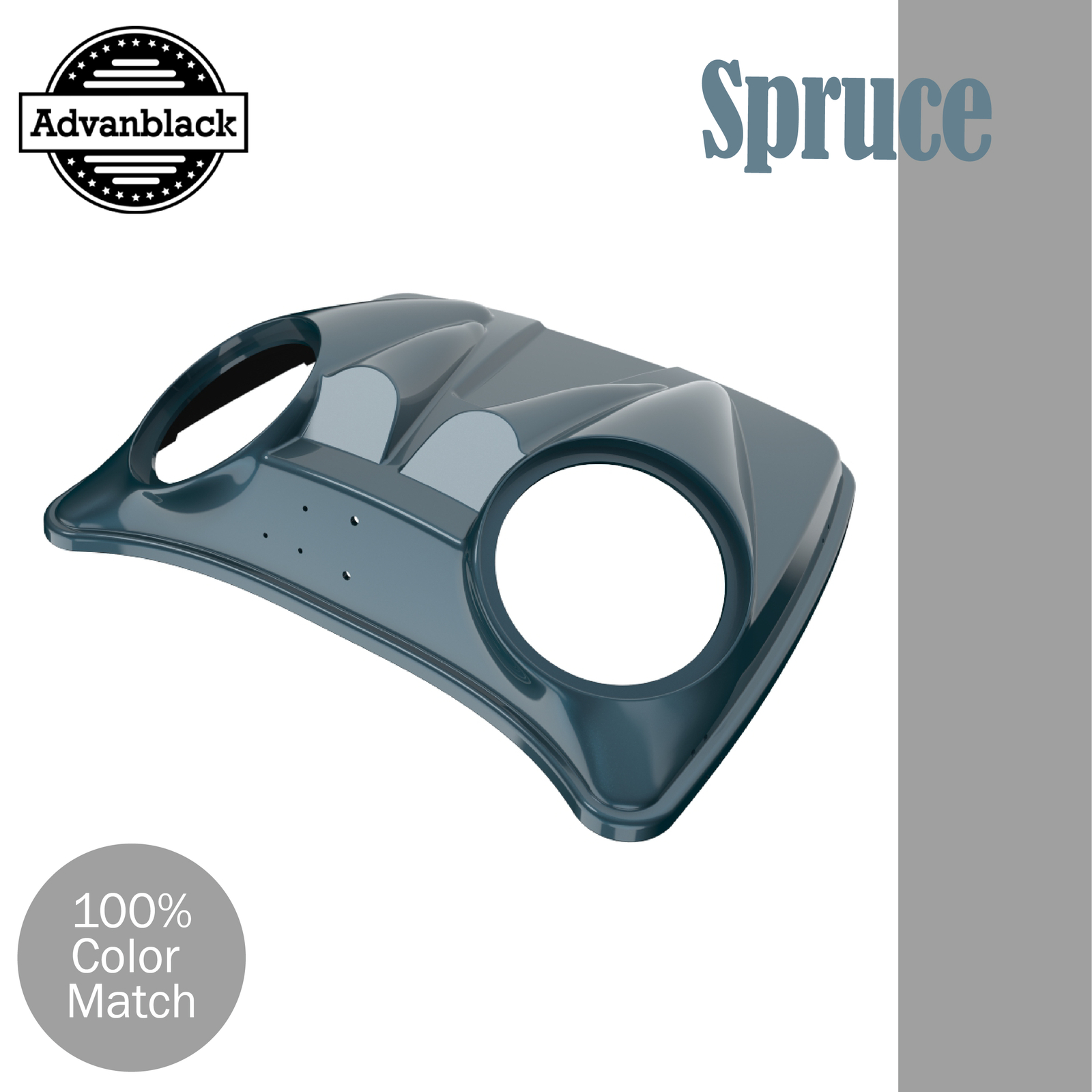 SPRUCE Dual 8'' Speaker Lids For Harley Razor, Chopped & King Tour Pak
