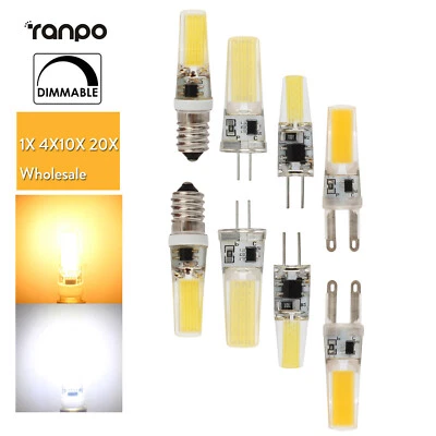 Dimmbare 9W 6W G4 G9 Leuchtmittel LED Cob 6500K Kaltweiß 220V 12V Lampe Lichter - Bild 1 von 4