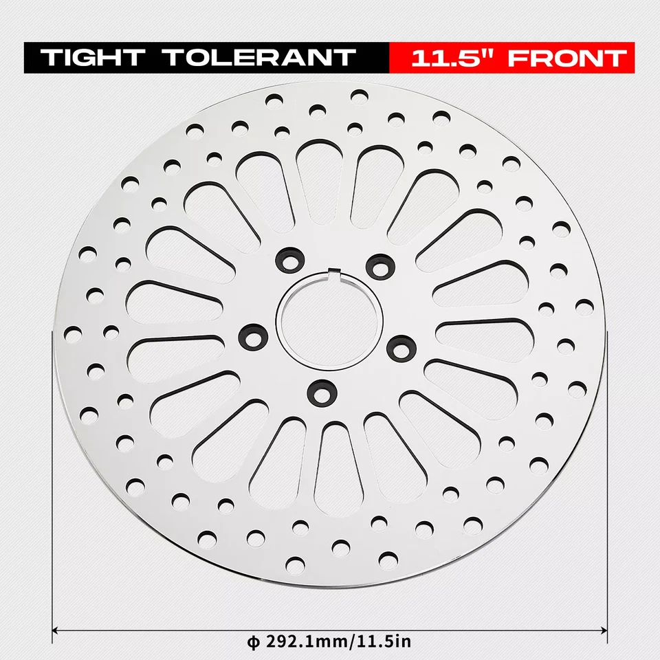 11.5 inch (Front+Rear) Brake Rotor Fit For Harley Softail Touring Sportster Foto 4 de 4