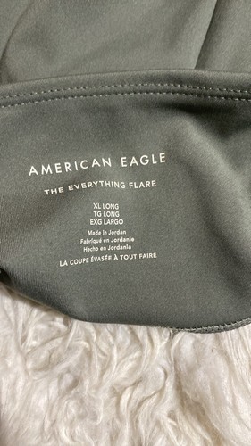 American Eagle The Everything Flare Legging Size XL LONG Olive Green High Waist - Picture 6 of 9