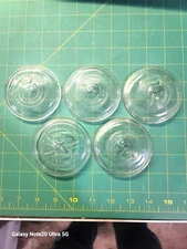 1 CLEAR CLEAN GLASS 3 1/8" DIAMETER WIRE BAIL JAR LID GOOD FOR BALL & IDEAL JARS