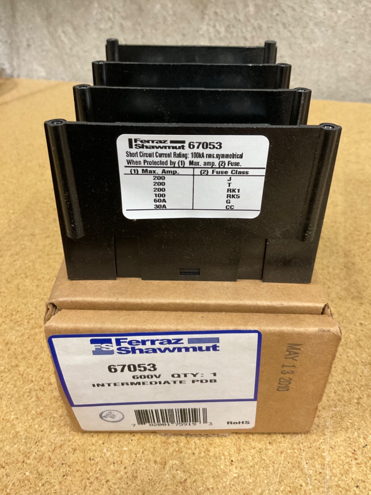 FERRAZ SHAWMUT 67053 POWER DISTRIBUTION BLOCK, 3 POLE | eBay