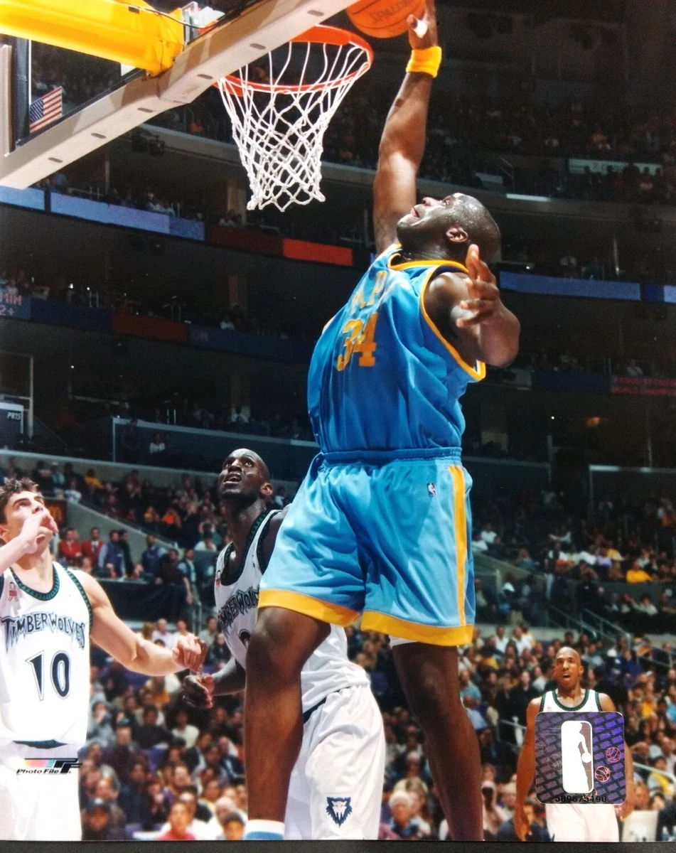 SHAQUILLE O'NEAL Minneapolis Lakers Throwback Uniform 8X10 ACTION  PHOTO