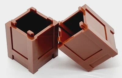 LEGO 2 x Box Kiste Container 2x2x2 braun NEUWARE - Bild 1 von 3
