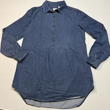 Uniqlo Women's Denim High Low Tunic in Blue Size: Small