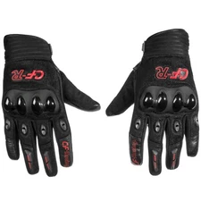 Hard Knuckle Street-Style Leather Motorcycle Gloves