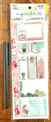 Adhesive Notes Grow Girl Cheetah Planner Accessory Agenda 52 Paper Studio