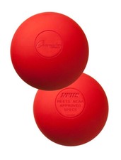 Champion Sports 2 Pack Official Rubber Lacrosse Balls, NFHS  NCAA Approved, Red