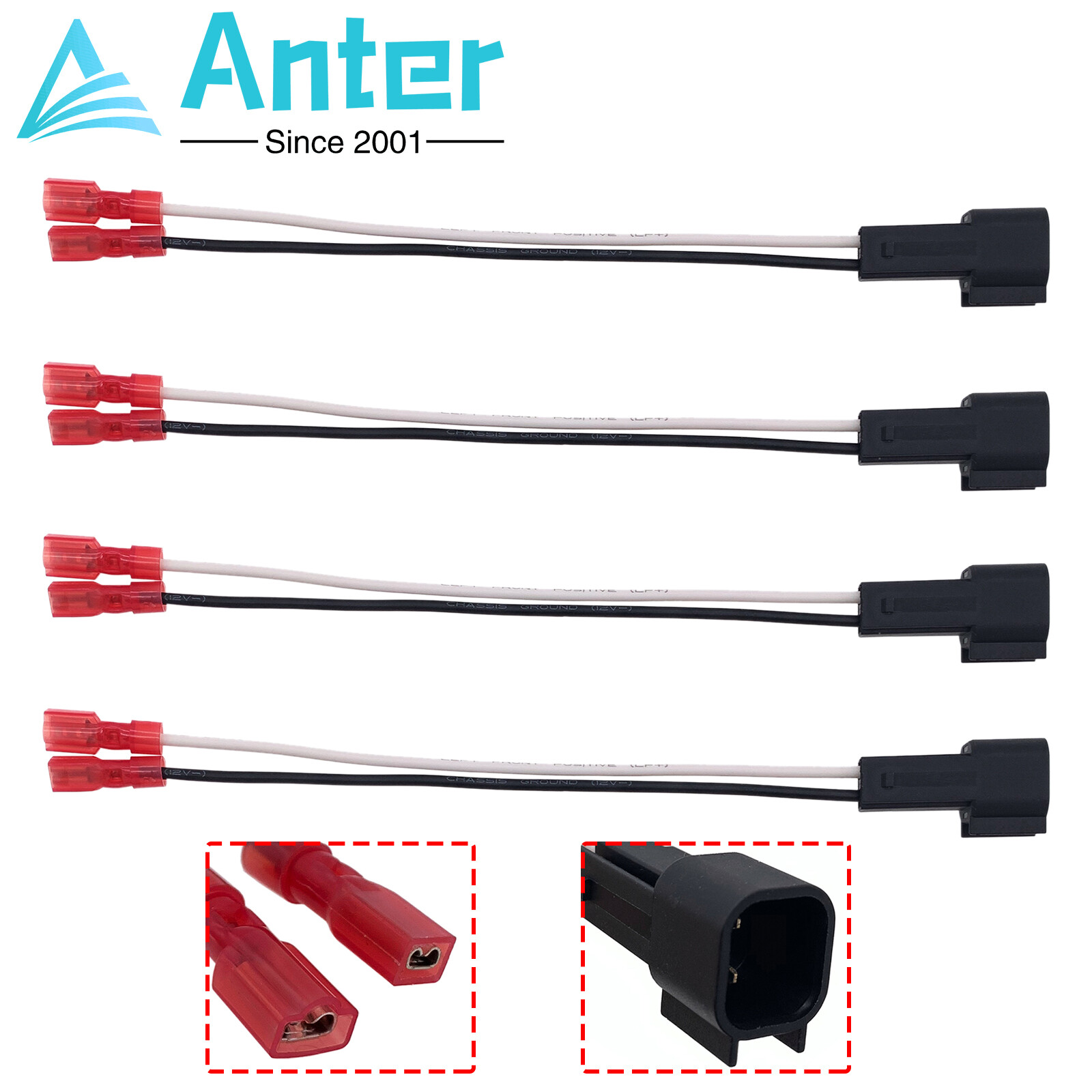 4X Door Speaker Harness Adapters For Acura MDX NSX RDX RL RLX RSX TL