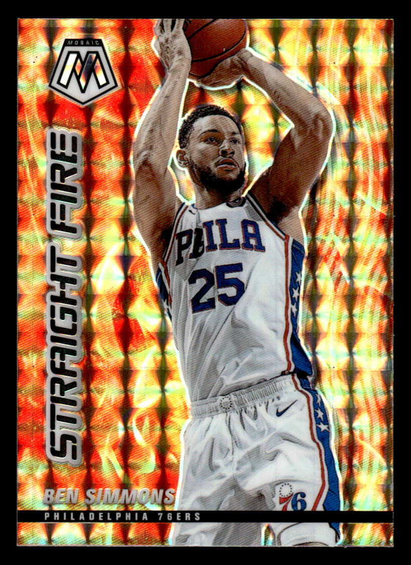 2020-21 Panini Mosaic #12 Ben Simmons Straight Fire
