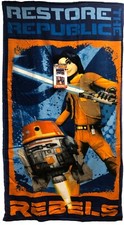 STAR WARS Towel Bath Beach 28 x 58 New Restore republic Rebels 100 Cotton