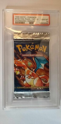 Pokémon PSA 5 Glurak Base Set 1999 Holo 4/102 DE (Charizard) (Neu
