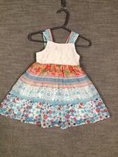 Blueberi Boulevard Tank Dress Girls 18M Months Floral Geometric Striped Summer