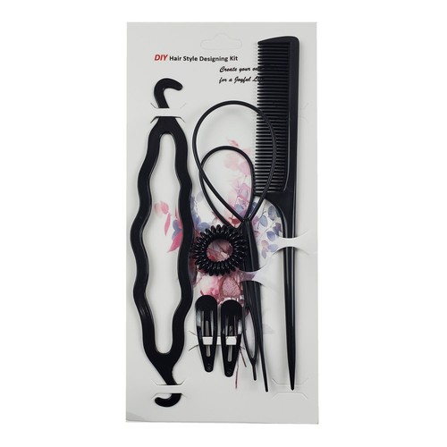2 SET Hair Styling Tools Bun Maker Topsy Tail Hair Braid Snap Pin Donut DIY - Picture 4 of 4