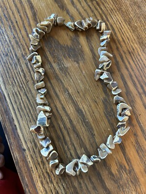 VINTAGE PRETTY UNIQUE NATURAL STONE BEADED NECKLACE WITH FREE SHIPPING