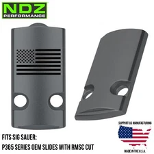 NDZ Sig P365 P365XL X Macro Fuse Aluminum RMSC Optic Sight Plate Cover Engraved