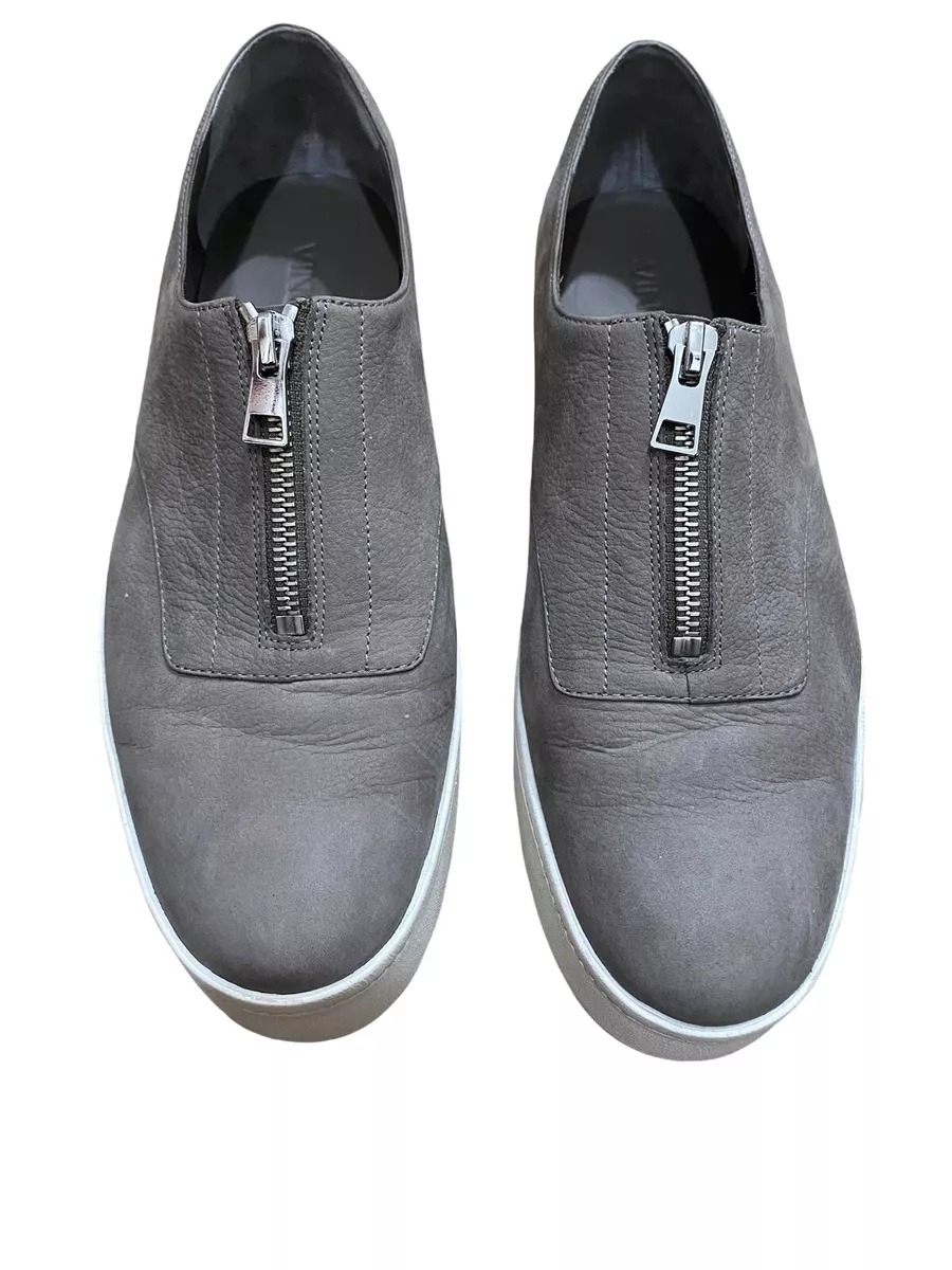 Zip front deals sneakers