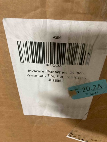 New Invacare 1026363 24” Pneumatic Flat Free Composite Wheelchair Wheel - Picture 3 of 4