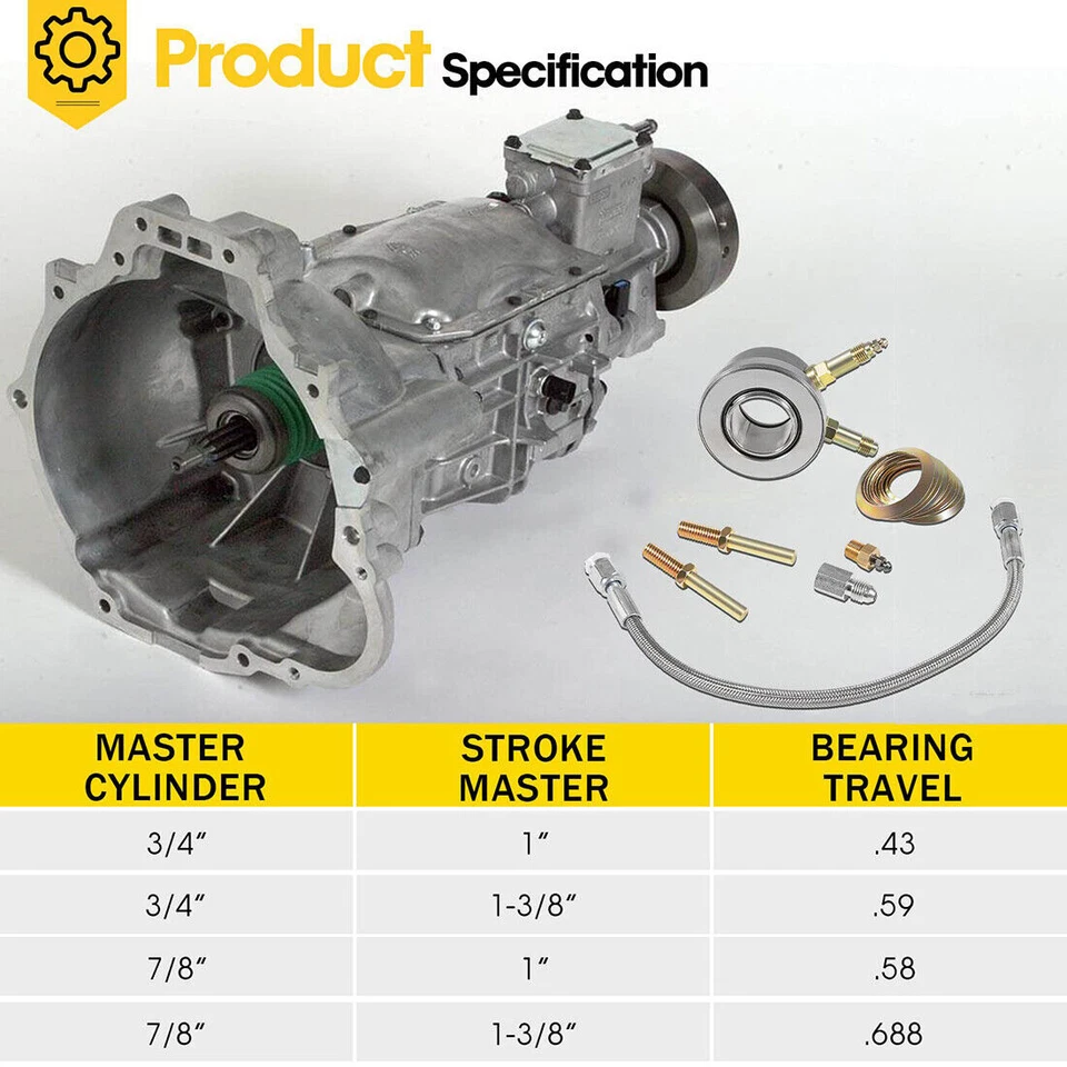 82876 T-5 Stock Embrague Cojinete de Desecho Hidráulico para Chevy GM Estilo Borg-Warner Foto 4 de 4