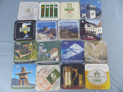 Lot of 16 different FORST beer mats bierviltje Bierdeckel B32