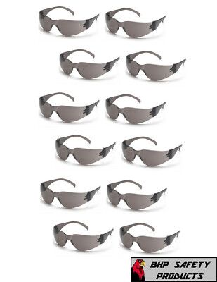 #ad Intruder Grey Clear Protective Polycarbonate Eyewear Safety Glasses 12PK 300PK $205.00