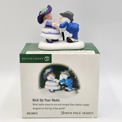 Dept 56 North Pole Series Accessory Kick Up Your Heels Mr & Mrs Claus 56815 