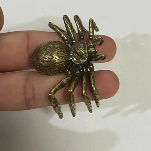 Messing Spinne Tier Statue kleine Skulptur Tischplatte Statue Wohndeko Geschenk- - Bild 6 von 10