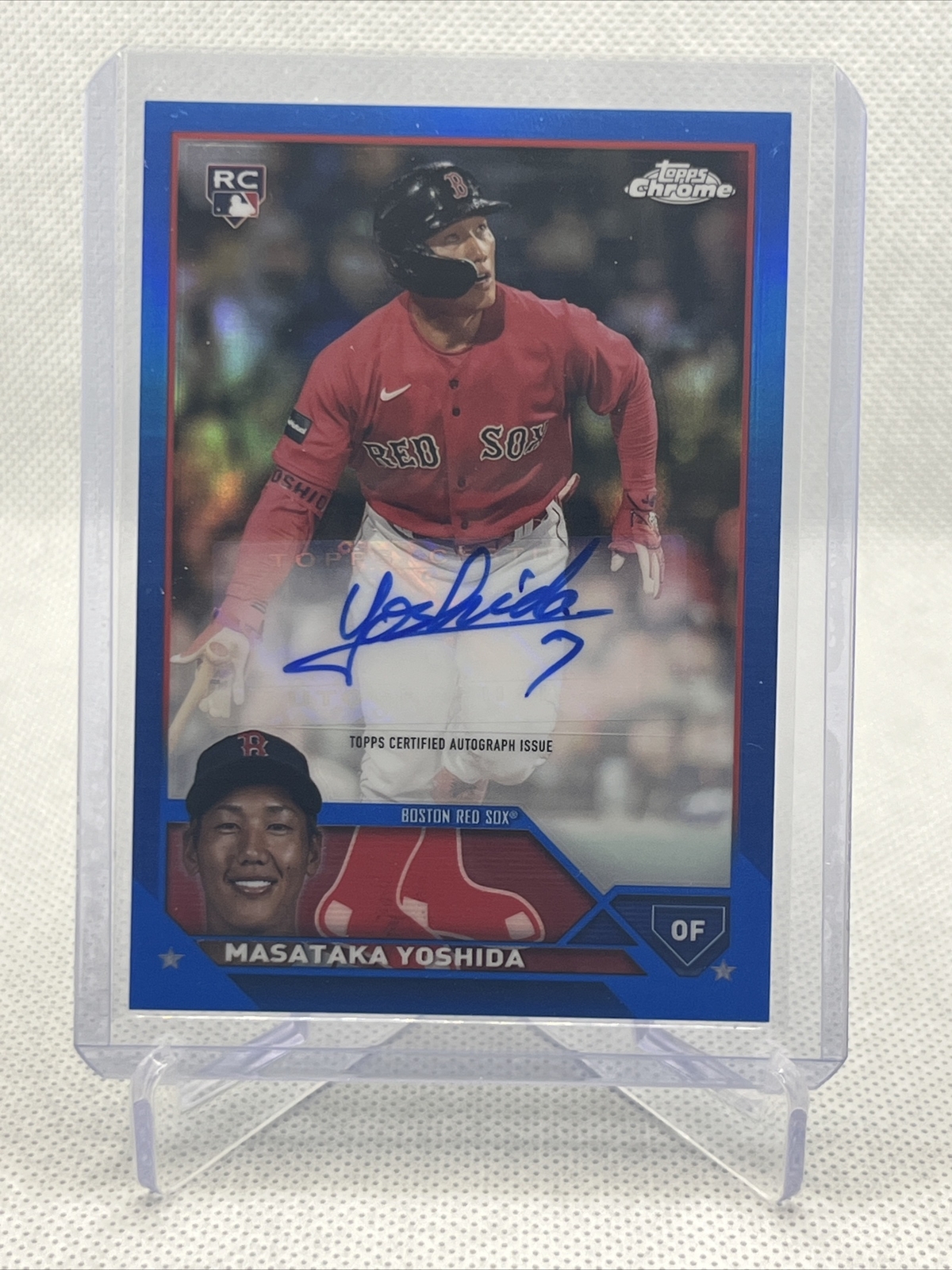 2023 Topps Chrome Update Masataka Yoshida Auto /150 True Blue Refractor