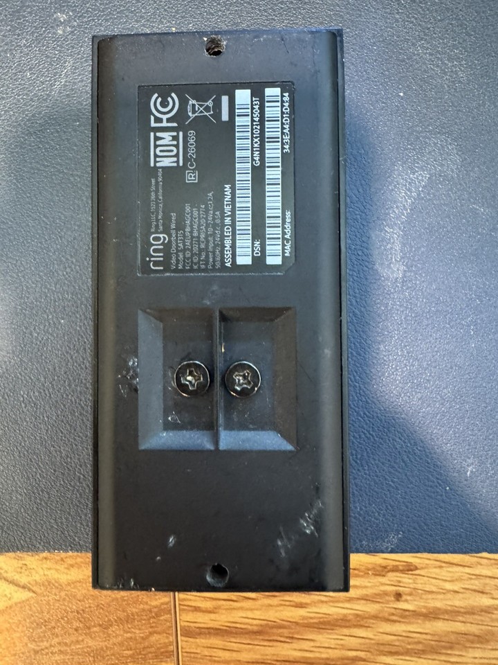 Ring Video Doorbell Wired 5AT3T5 CAMERA ONLY eBay