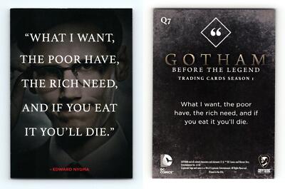 What I Want... #Q7 Gotham Season 1 Cryptozoic Quotes Chase Card