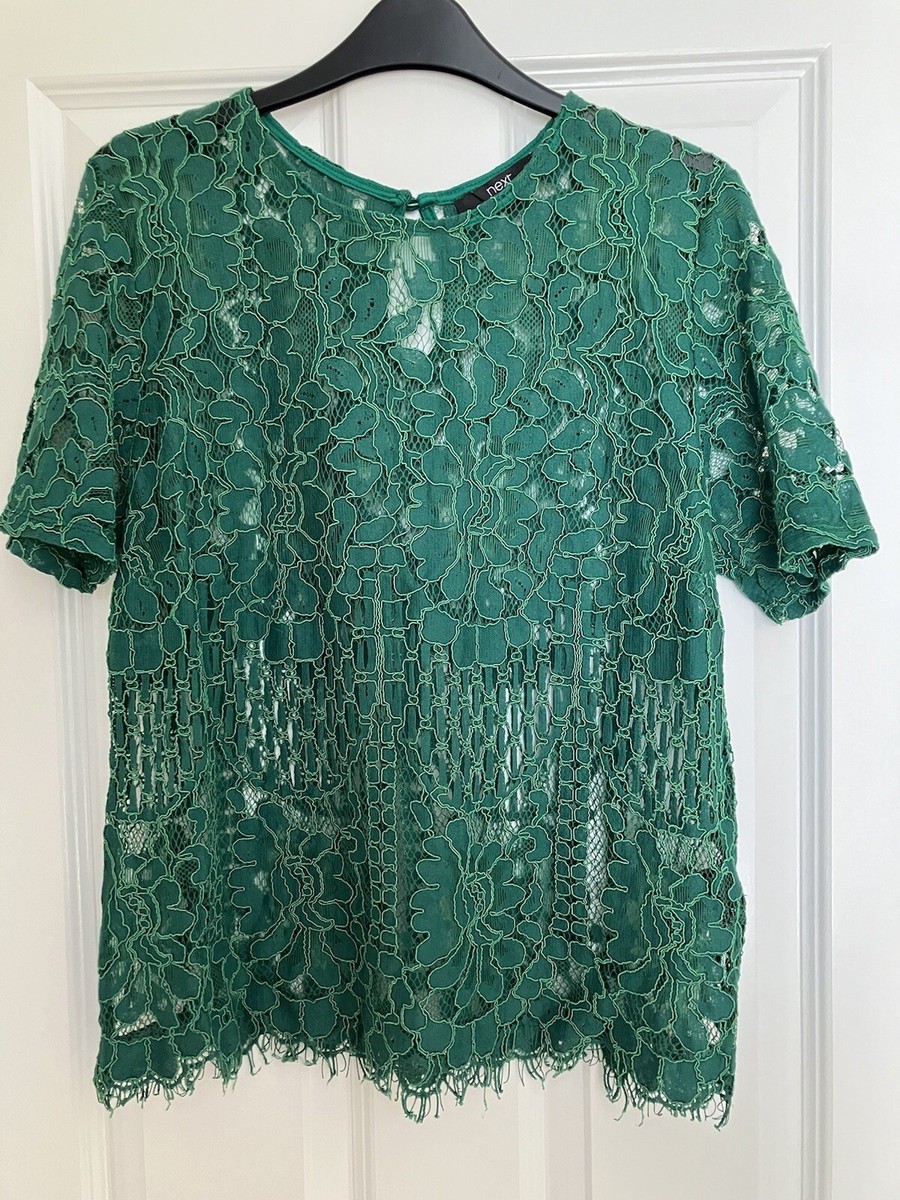 Next green floral lace Size 12 UK
