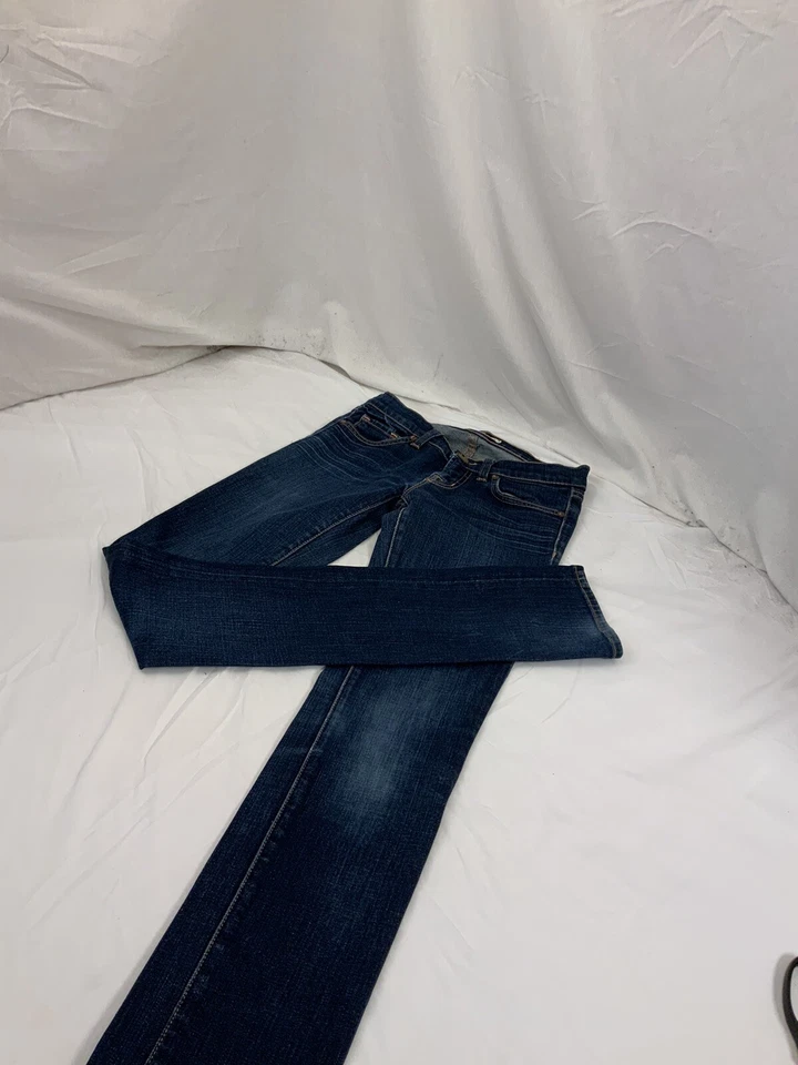 J Brand Jeans Sz 24 Women Dark Wash Cotton Stretch Pencil Leg Mint YGI Q1-205 - Image 3 of 4