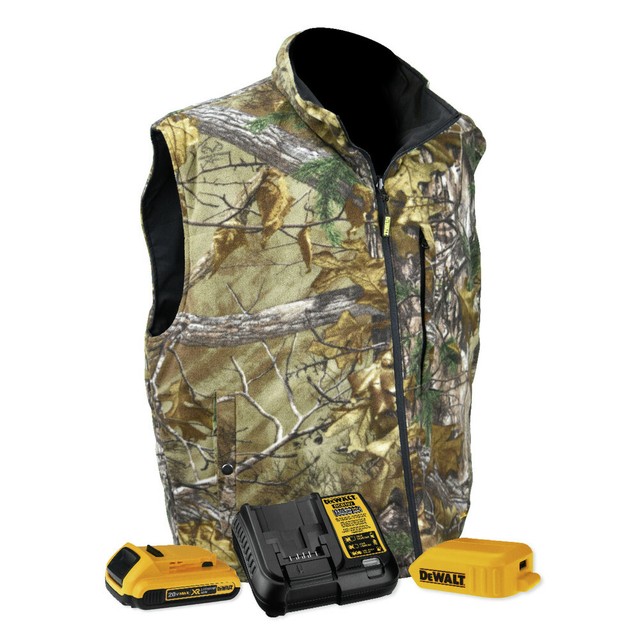 DEWALT Dchv085bd1l Realtree Xtra Heated Fleece Vest Kit Camo L for