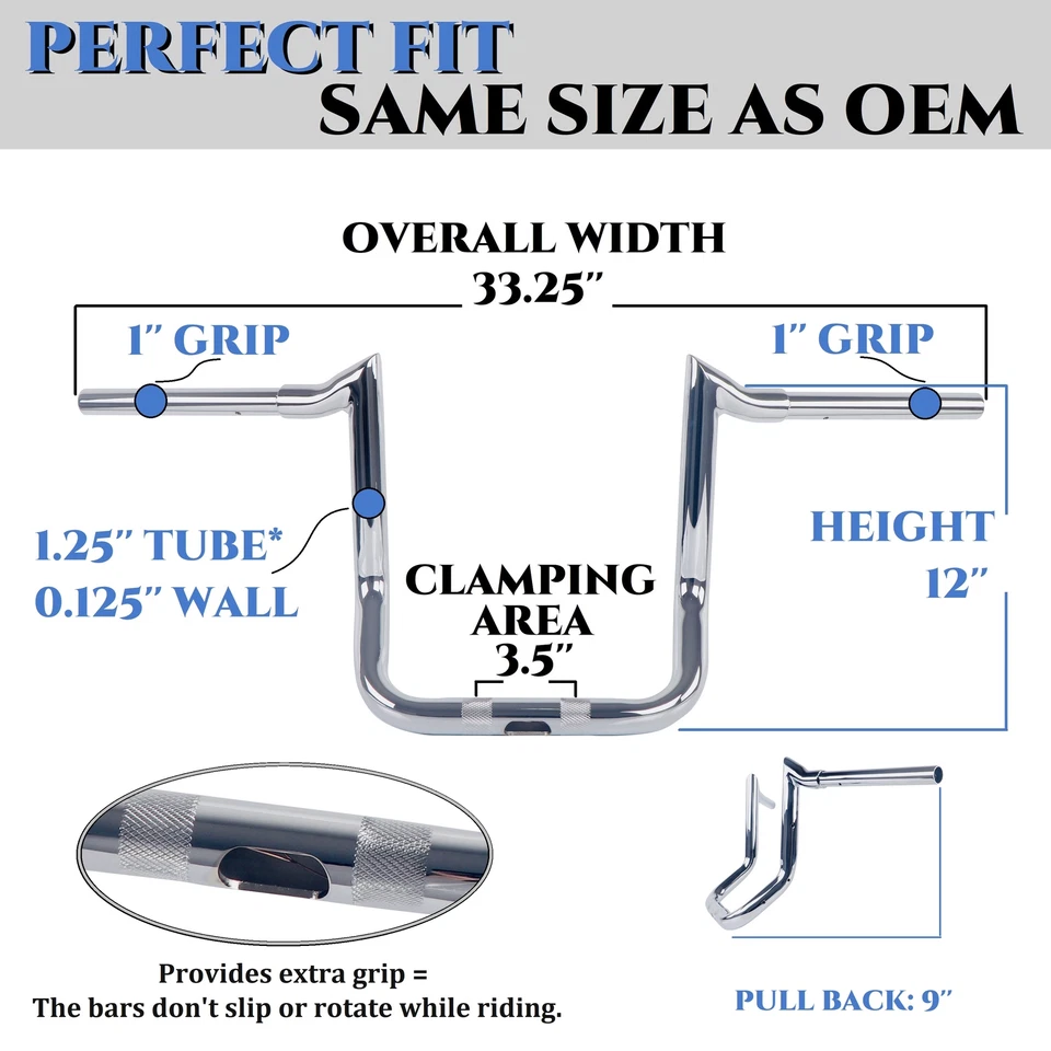 Manillar de 1-1/4 pulgadas para Kawasaki Vulcan Voyager 1700, Kawasaki Vulcan Vaquero Foto 4 de 4