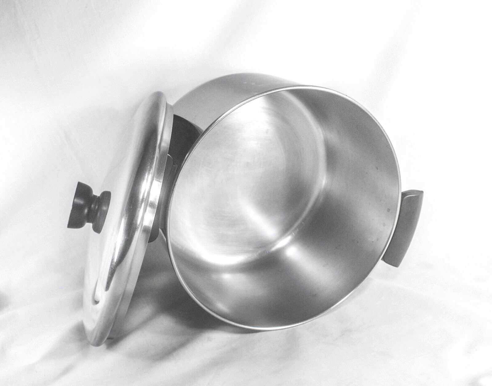 Vtg Pre 1968 Revere Ware 1801 6 QT Stainless Stock Pot Copper Bottom W