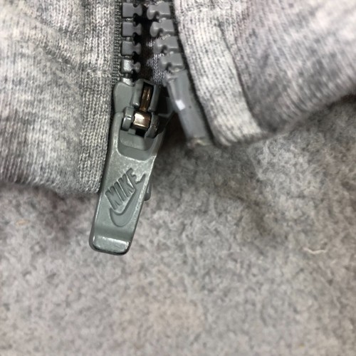 nike hoodie sweater kids youth XL gray full zip side logo stitched swoosh - Picture 8 of 14