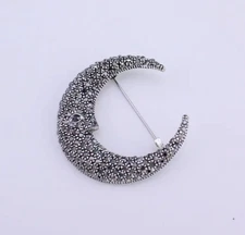 moon Pin brooch fashion jewelry NEW Free Ship 2 inch
