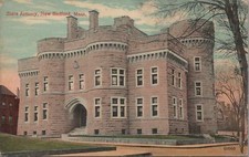 Postcard State Armory New Bedford MA