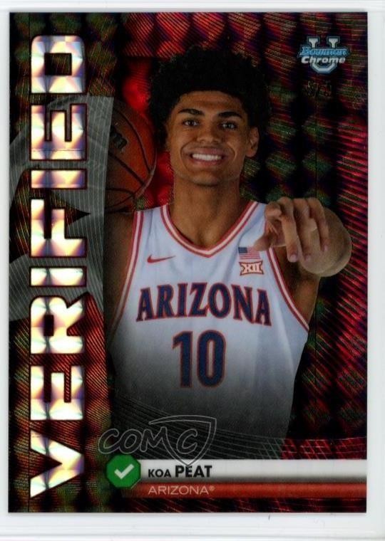 2025-26 Bowman Verified Red Geometric Refractor /5 Koa Peat #BV-3 w5p