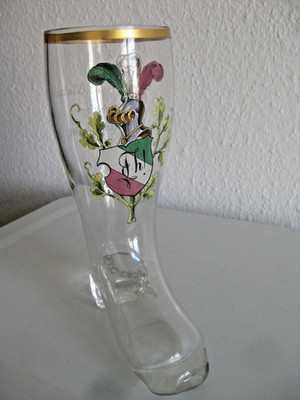 alt Studentika Studenten Glas Bier Stiefel 1903 TU Technische Universität Berlin