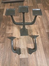 Set of 3 GOTHIC/BRUTALIST Handmade METAL Candle Holder WALL SCONCES Medieval