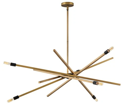Hinkley Lighting 4766 Archer 6 Light 43"W Sputnik Chandelier - Satin Black / - Picture 3 of 7