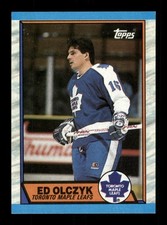 Ed Olczyk 16 Maple Leafs Hockey 1989 Topps 133 Sports Trading Card