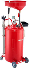 Portable 21 Gallon Air Operated Waste Oil Drain Tank with Adjustable Funnel