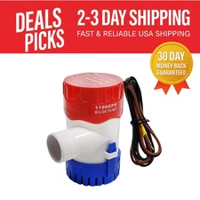 12V Submersible Bilge Pump: 13 Feet Lift & Whisper-Quiet - For Boats & Ponds