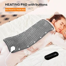 Super Extra Large Heating Pad – 16"x30" 9 Heat Levels Auto Shut-Off Fast Heating