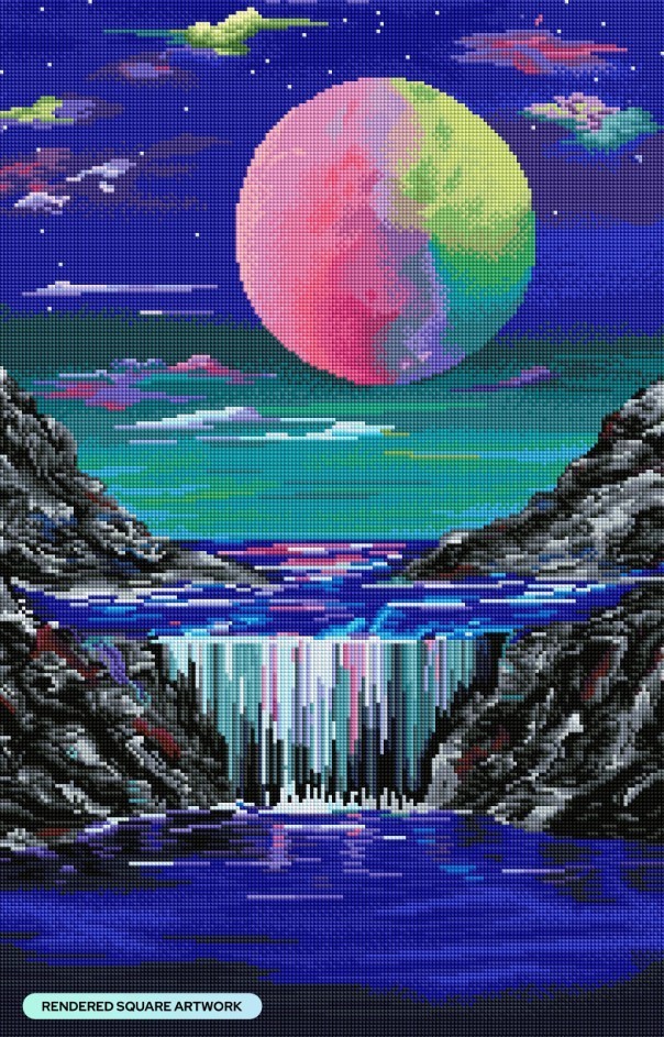 Diamond Art Club (DAC) Aurora Falls SOLD OUT! ARCHIVED Square Kit